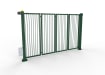 FFL RapidFold Double Leaf Gate - Vertical Bar Infill - Green RAL 6005