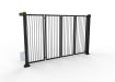 FFL RapidFold Double Leaf Gate - Vertical Bar Infill - Black RAL 9005