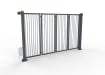 FFL RapidFold Double Leaf Gate - Vertical Bar Infill - Anthracite Grey RAL 7016