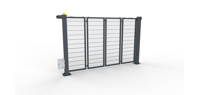 FFL RapidFold Double Leaf Gate - 868 Mesh Infill - Anthracite Grey RAL 7016