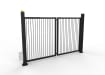 FFL RapidFold Pro Single Leaf Gate - Vertical Bar Infill - Black RAL 9005