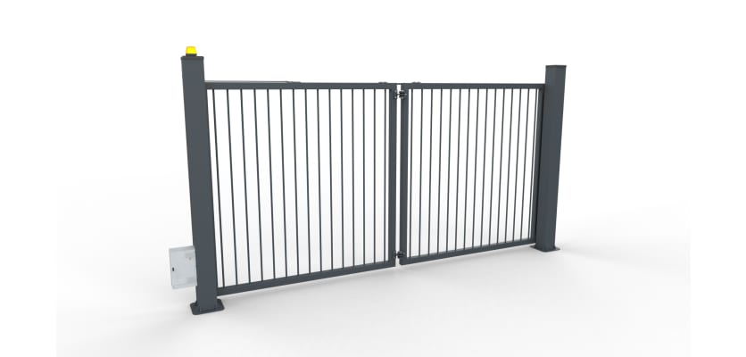 FFL RapidFold Pro Single Leaf Gate - Vertical Bar Infill - Anthracite Grey RAL 7016