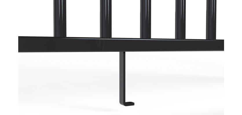 A Close up of the supporting leg for the EnviroProtect SR1 (A1) LPS 1175 Vertical Bar Security Railing Kit