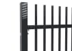 A close up of the 3.0m High EnviroProtect SR1 (A1) Security Railings showing the Brand Name