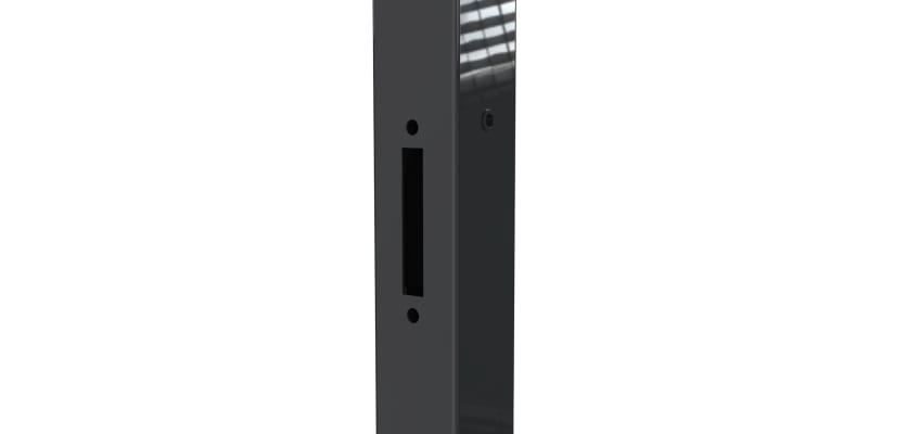 Close up of the catch receiver on an Apollo gate post