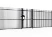 A 2.0m High x 1.2m Wide Single Leaf EnviroProtect SR1 (A1) LPS 1175 Security Gate in a line of railings