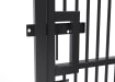 A close up showing the sliding latch on the 2.0m High x 2.0m Wide Single Leaf EnviroProtect SR1 (A1) LPS 1175 Security Railing Gate 