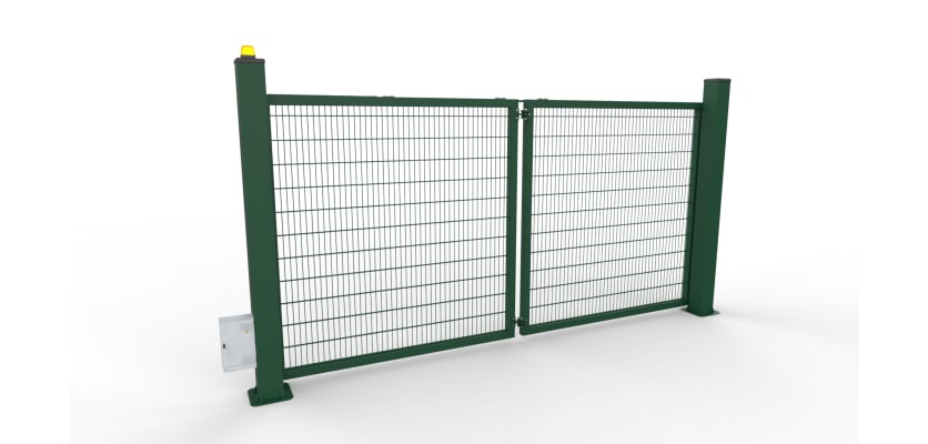 FFL RapidFold Pro Single Leaf Gate - 868 Mesh Infill - Green RAL 6005