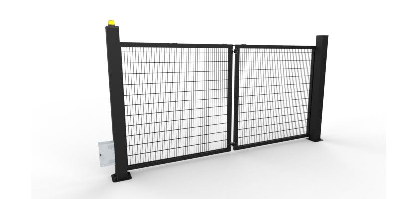 FFL RapidFold Pro Single Leaf Gate - 868 Mesh Infill - Black RAL 9005