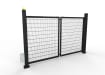 FFL RapidFold Pro Single Leaf Gate - 868 Mesh Infill - Black RAL 9005