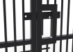 A close up showing the sliding latch on the 2.0m High x 2.0m Wide Double Leaf EnviroProtect SR1 (A1) LPS 1175 Security Railing Gate 