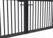 A close up showing the drop bolts on the 2.0m High x 2.0m Wide Double Leaf EnviroProtect SR1 (A1) LPS 1175 Security Railing Gate 