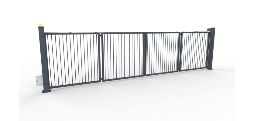 FFL RapidFold Pro Double Leaf Gate - Vertical Bar Infill - Anthracite Grey RAL 7016