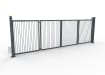 FFL RapidFold Pro Double Leaf Gate - Vertical Bar Infill - Anthracite Grey RAL 7016