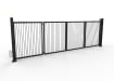 FFL RapidFold Pro Double Leaf Gate - Vertical Bar Infill - Black RAL 9005