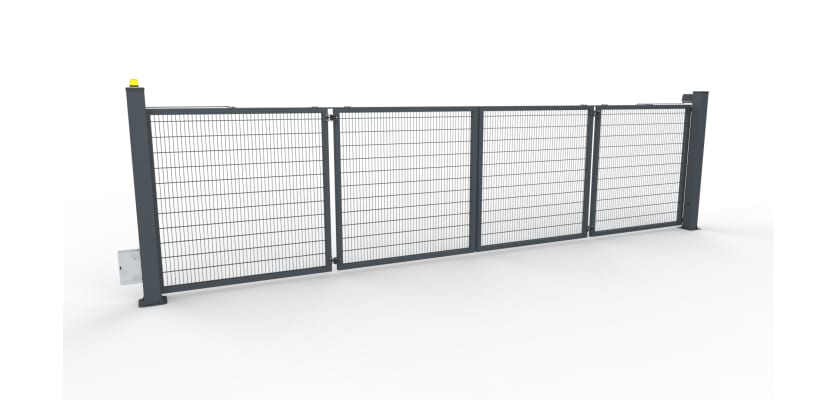 FFL RapidFold Pro Double Leaf Gate - 868 Mesh Infill - Anthracite Grey RAL 7016