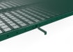 An image showing how the support leg attaches to the bottom of the EnviroProtect Anti-Climb Railing Panel