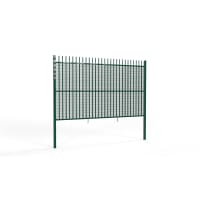 A Green Panel of 2.4m High EnviroProtect Anti-Climb SR1 (A1) LPS 1175 Vertical Bar Security Railings