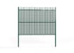 A Front on view of a Green Panel of 3.0m High EnviroProtect Anti-Climb SR1 (A1) LPS 1175 Vertical Bar Security Railings
