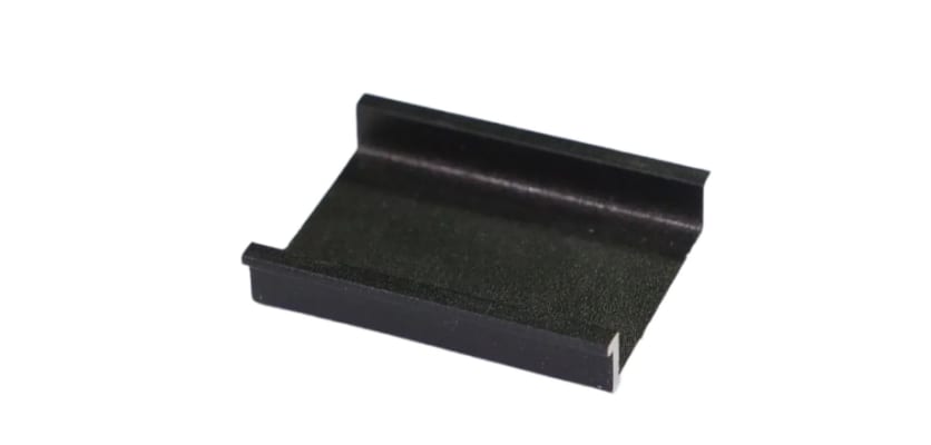 Black side cover for composite fencing