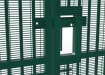 A close up showing the sliding latch on the 2.0m High x 2.0m Wide Double Leaf EnviroProtect Anti-Climb SR1 (A1) LPS 1175 Security Railing Gate 