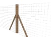 Creosoted intermediate timber post for 150cm to 190cm wire fencing