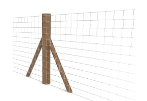 Timber Intermediate Strainer Post Kit to Suit 60cm to 120cm One Inch Netting Creosoted