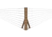 Creosoted corner timber post for wire mesh fencing