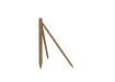 Creosoted corner timber post stakes and struts