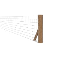Timber End Strainer Post Kit to Suit 80cm to 120cm Fencing Creosoted