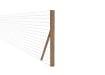 Creosoted timber end post for wire net fencing