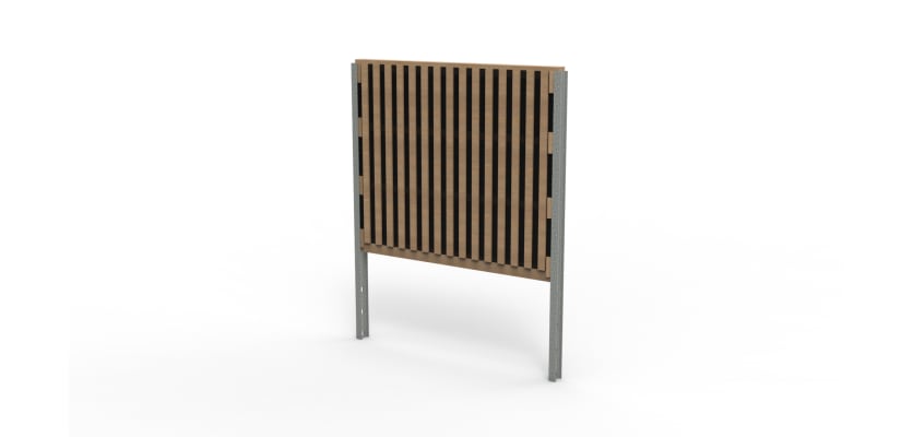 Side view of 1.8m High AcoustiGuard® SR1 (A1) LPS 1175 Acoustic Fencing Kit
