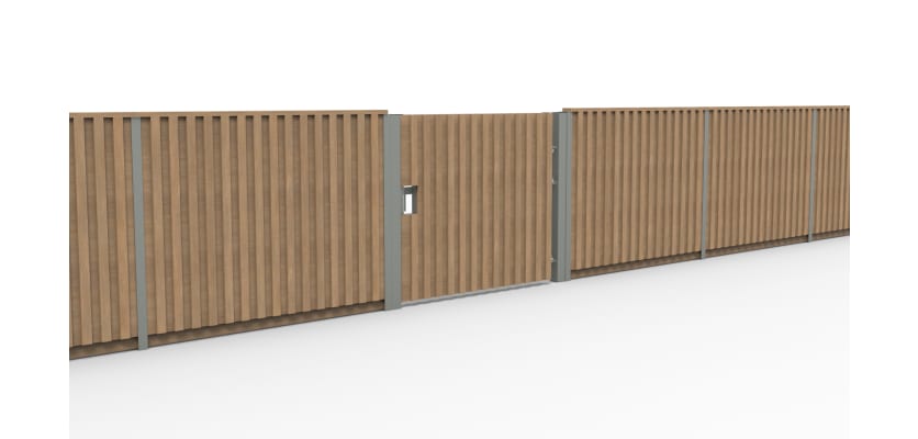 2.4m High AcoustiGuard® SR1 (A1) LPS 1175 Acoustic Fencing with single gate