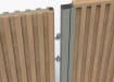 Gate hinges on  1.8m High x 2.0m Wide AcoustiGuard® SR1 (A1) LPS 1175 Single Leaf Gate Kit