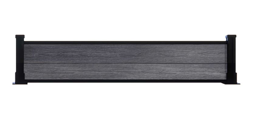 A 0.3m High Bambura Composite Fencing System in Black