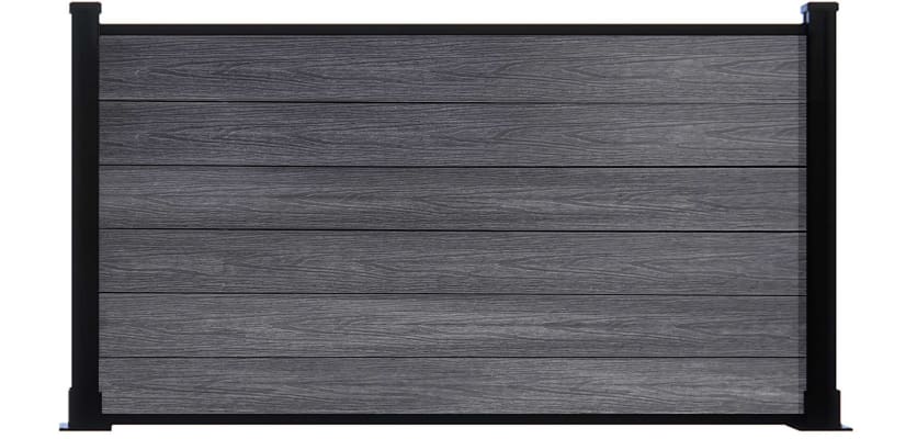 A 0.9m High Bambura Composite Fencing System in Black