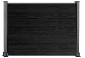 Bambura® Embossed Ebony Black Wood Plastic Composite Fencing