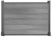 A 0.9m High Bambura Composite Fencing System in Light Grey with Silver Posts
