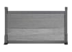 A 0.3m High Bambura Composite Fencing System in Wood Grain Light Grey with Silver Posts