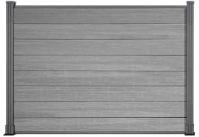 Bambura® Wood Grain Light Grey Wood Plastic Composite Fencing