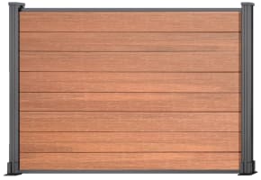 Bambura® Wood Grain Teak Wood Plastic Composite Fencing