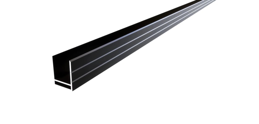 A Close Up of the Black Railing for Bambura Composite Fencing 