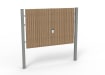 Double leaf gate kit featuring AcoustiGuard® SR1 design, measuring 2.4 meters high and 2.0 meters wide, compliant with LPS 1175 standards.