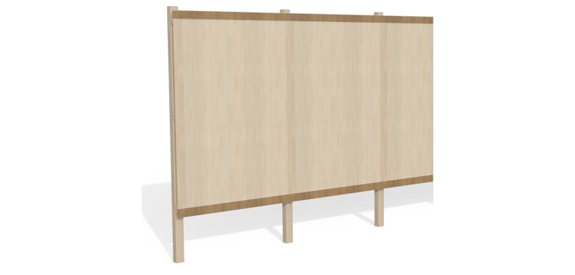 Unpainted hoarding strips