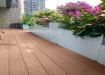 Recycled plastic composite decking on balcony