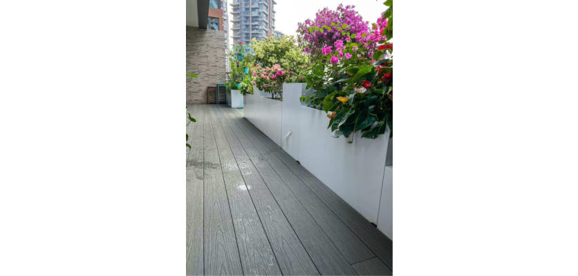 Bambura® Essential Deck Board in Grey installed on balcony 