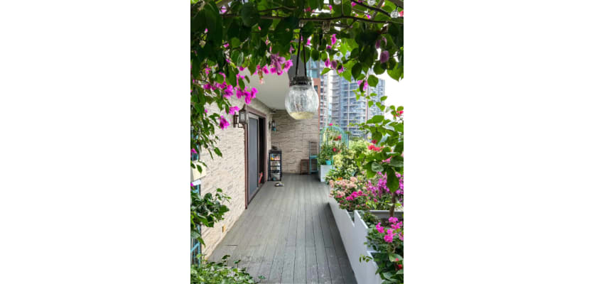 Bambura® Essential Deck Board in Grey installed on balcony 