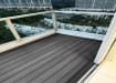 Bambura® wood plastic composite advanced deck board in charcoal color, featuring a textured surface for enhanced grip and durability.