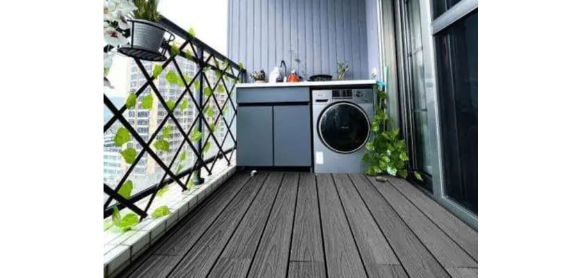 Charcoal advanced decking installed on balcony 