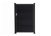 A Bambura Wood Plastic Composite Gate - Wood Grain Ebony Black Finish with Black Frame 